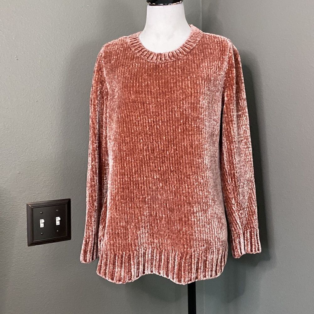 Orvis Chenille Crew Neck Sweater Rose Gold